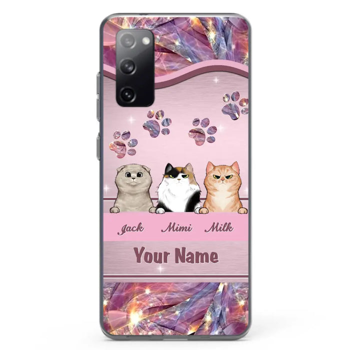 Custom Personalized Cat Phone Case For iPhone And Samsung - Gift Idea For Cat Lover - Up to 3  Cats