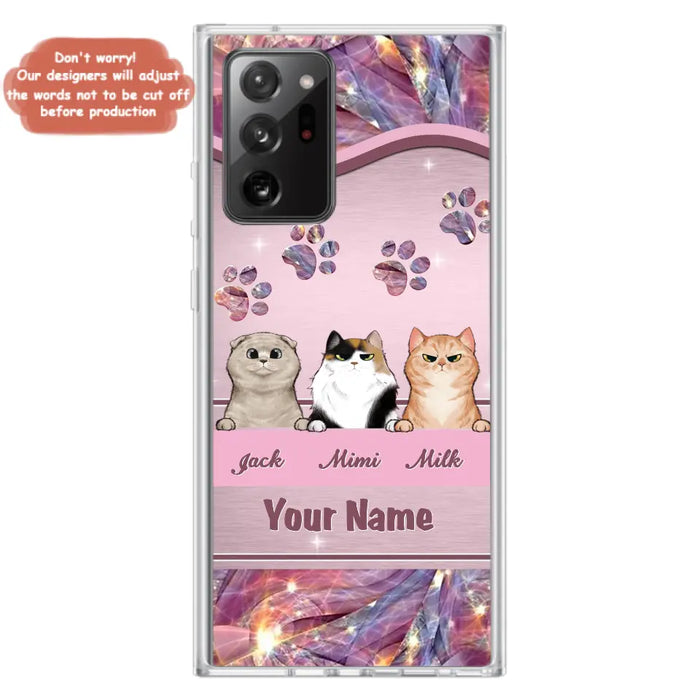 Custom Personalized Cat Phone Case For iPhone And Samsung - Gift Idea For Cat Lover - Up to 3  Cats