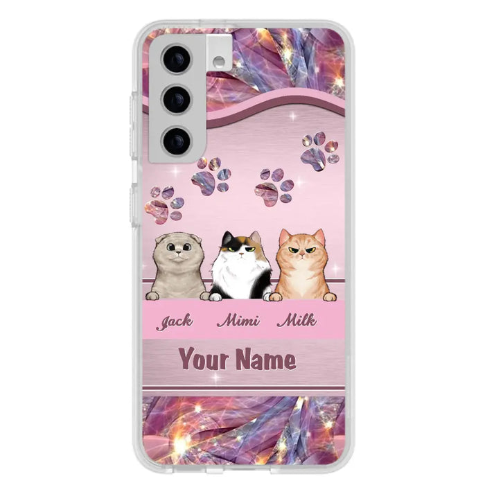 Custom Personalized Cat Phone Case For iPhone And Samsung - Gift Idea For Cat Lover - Up to 3  Cats