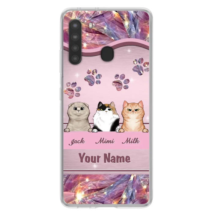 Custom Personalized Cat Phone Case For iPhone And Samsung - Gift Idea For Cat Lover - Up to 3  Cats