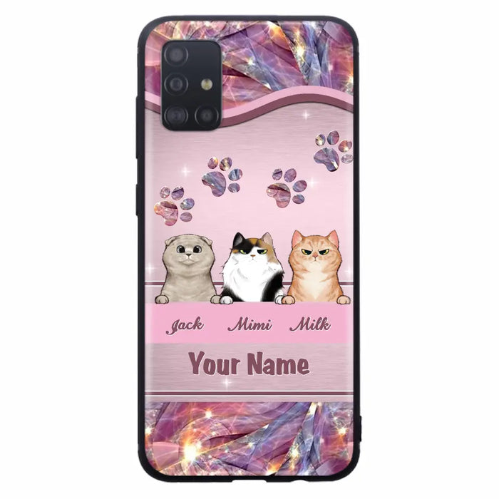 Custom Personalized Cat Phone Case For iPhone And Samsung - Gift Idea For Cat Lover - Up to 3  Cats