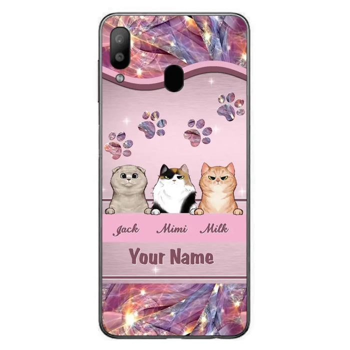 Custom Personalized Cat Phone Case For iPhone And Samsung - Gift Idea For Cat Lover - Up to 3  Cats