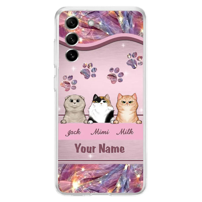 Custom Personalized Cat Phone Case For iPhone And Samsung - Gift Idea For Cat Lover - Up to 3  Cats