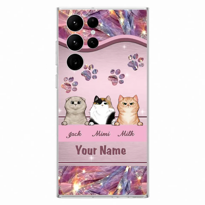 Custom Personalized Cat Phone Case For iPhone And Samsung - Gift Idea For Cat Lover - Up to 3  Cats