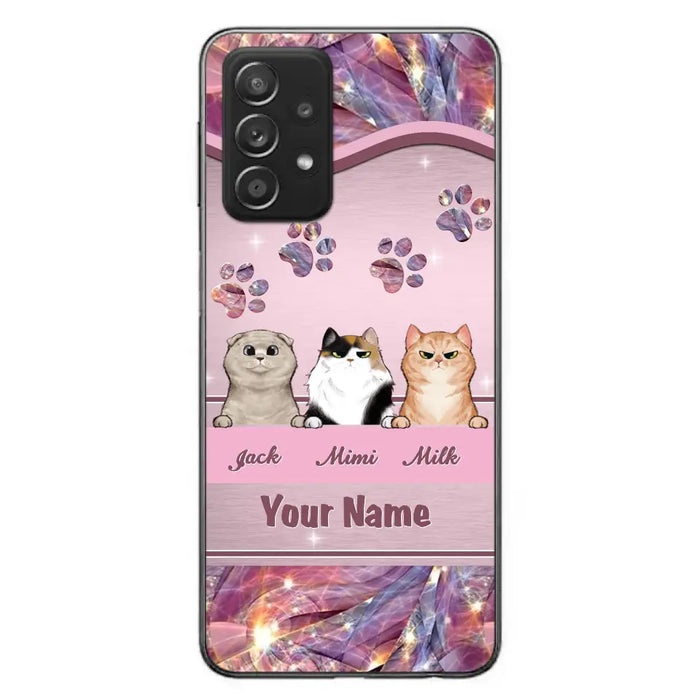 Custom Personalized Cat Phone Case For iPhone And Samsung - Gift Idea For Cat Lover - Up to 3  Cats