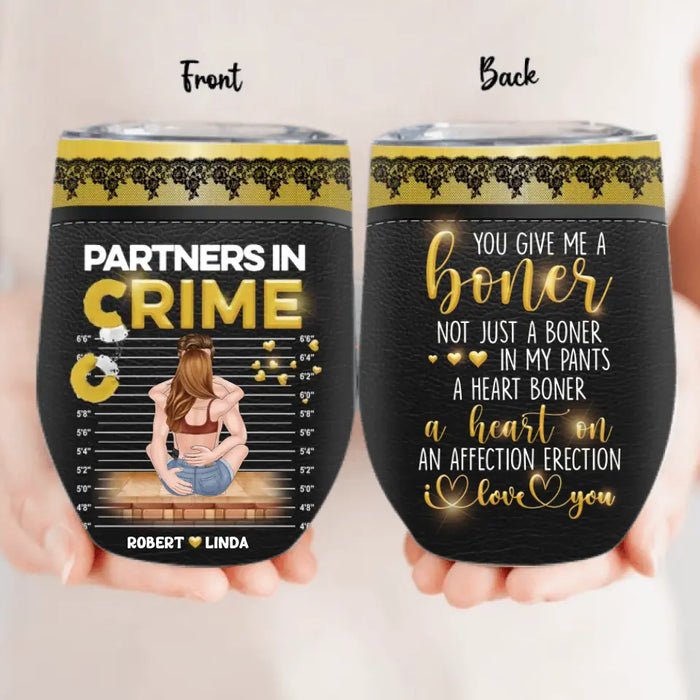 Personalized Couple Wine Tumbler - Gift Idea For Couple/Him/Her/Valentine's Day - You Give Me A Boner
