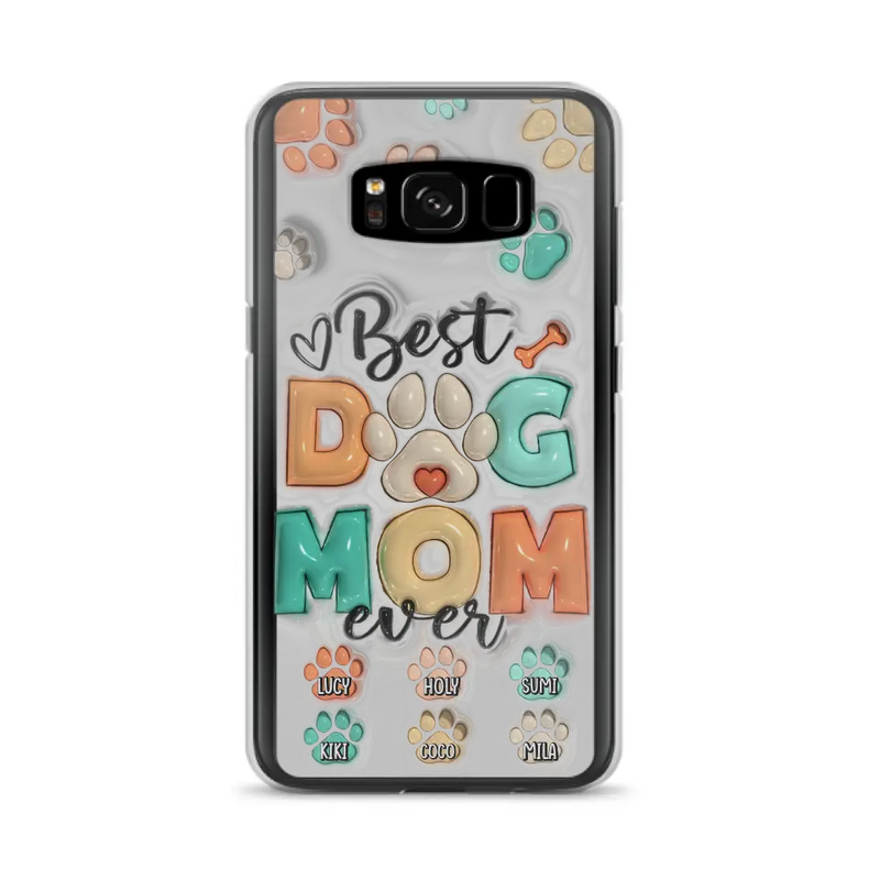 Personalized Dog Mom/Dad Phone Case - Gift Idea For Dog Owners/Lovers - Up to 6 Paws - Best Dog Mom Ever - Case For iPhone/Samsung