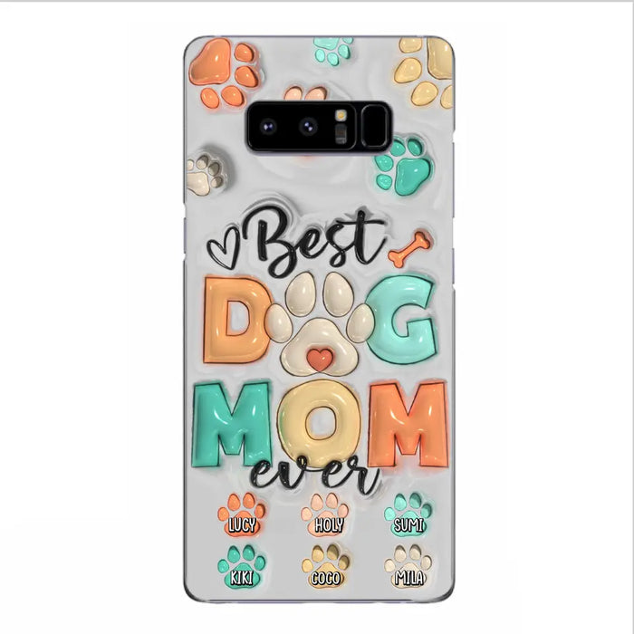 Personalized Dog Mom/Dad Phone Case - Gift Idea For Dog Owners/Lovers - Upto 6 Paws - Best Dog Mom Ever - Case For iPhone/Samsung