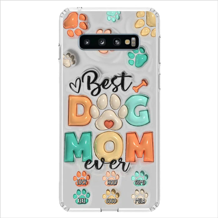 Personalized Dog Mom/Dad Phone Case - Gift Idea For Dog Owners/Lovers - Upto 6 Paws - Best Dog Mom Ever - Case For iPhone/Samsung