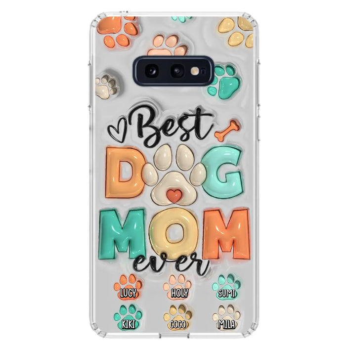 Personalized Dog Mom/Dad Phone Case - Gift Idea For Dog Owners/Lovers - Upto 6 Paws - Best Dog Mom Ever - Case For iPhone/Samsung