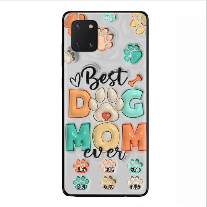 Personalized Dog Mom/Dad Phone Case - Gift Idea For Dog Owners/Lovers - Upto 6 Paws - Best Dog Mom Ever - Case For iPhone/Samsung