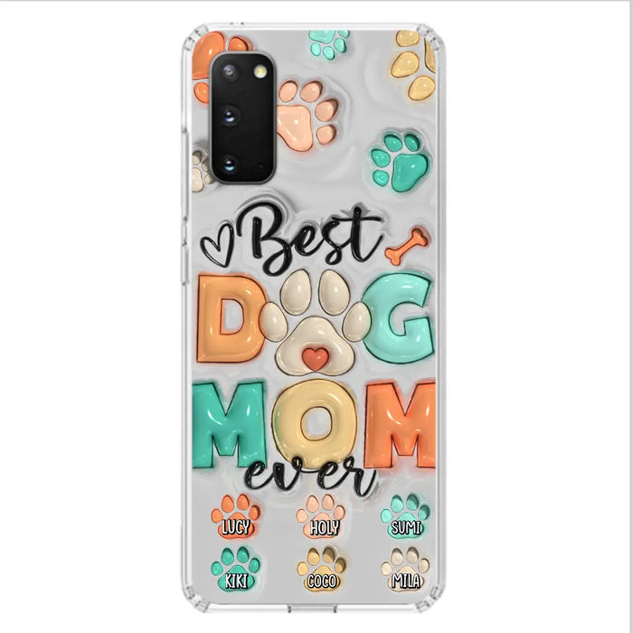 Personalized Dog Mom/Dad Phone Case - Gift Idea For Dog Owners/Lovers - Upto 6 Paws - Best Dog Mom Ever - Case For iPhone/Samsung