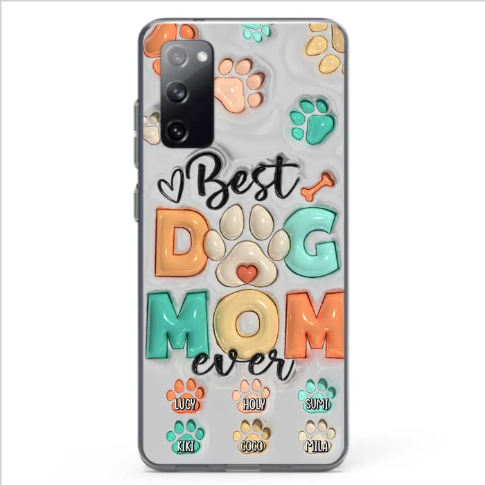 Personalized Dog Mom/Dad Phone Case - Gift Idea For Dog Owners/Lovers - Upto 6 Paws - Best Dog Mom Ever - Case For iPhone/Samsung