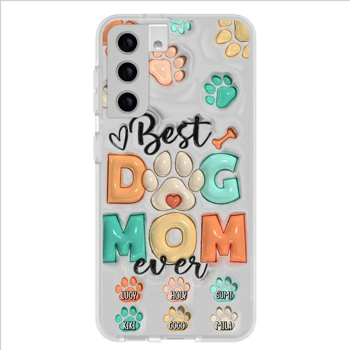 Personalized Dog Mom/Dad Phone Case - Gift Idea For Dog Owners/Lovers - Upto 6 Paws - Best Dog Mom Ever - Case For iPhone/Samsung