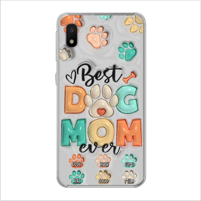 Personalized Dog Mom/Dad Phone Case - Gift Idea For Dog Owners/Lovers - Upto 6 Paws - Best Dog Mom Ever - Case For iPhone/Samsung