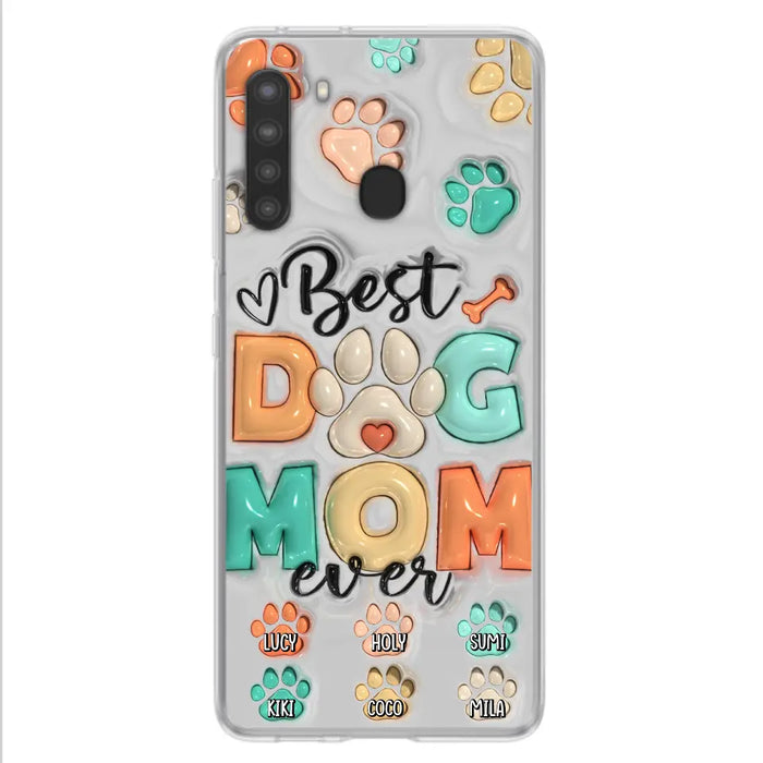 Personalized Dog Mom/Dad Phone Case - Gift Idea For Dog Owners/Lovers - Upto 6 Paws - Best Dog Mom Ever - Case For iPhone/Samsung