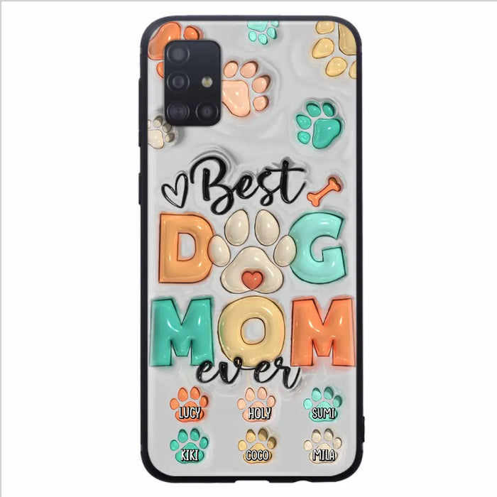 Personalized Dog Mom/Dad Phone Case - Gift Idea For Dog Owners/Lovers - Upto 6 Paws - Best Dog Mom Ever - Case For iPhone/Samsung