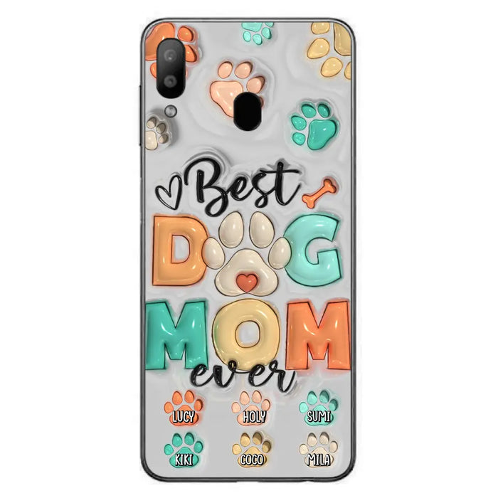 Personalized Dog Mom/Dad Phone Case - Gift Idea For Dog Owners/Lovers - Upto 6 Paws - Best Dog Mom Ever - Case For iPhone/Samsung