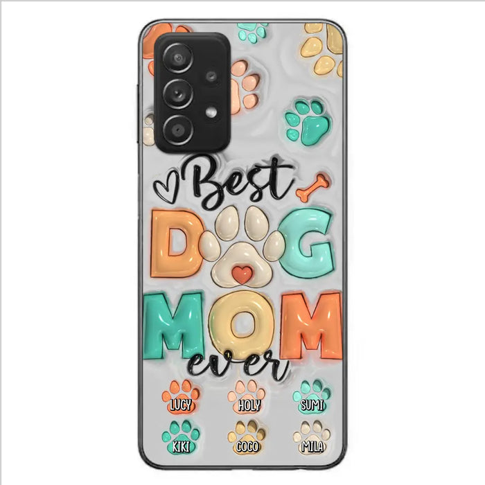 Personalized Dog Mom/Dad Phone Case - Gift Idea For Dog Owners/Lovers - Upto 6 Paws - Best Dog Mom Ever - Case For iPhone/Samsung