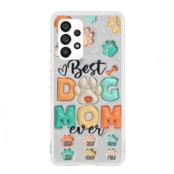 Personalized Dog Mom/Dad Phone Case - Gift Idea For Dog Owners/Lovers - Upto 6 Paws - Best Dog Mom Ever - Case For iPhone/Samsung