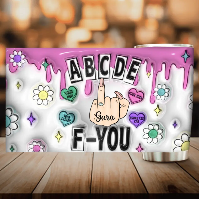 Personalized Couple Tumbler - Gift Idea For Couple/Him/Her/Valentine's Day - Broke Ass Car