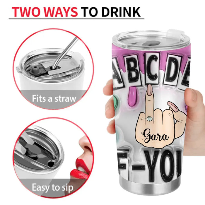 Personalized Couple Tumbler - Gift Idea For Couple/Him/Her/Valentine's Day - Broke Ass Car