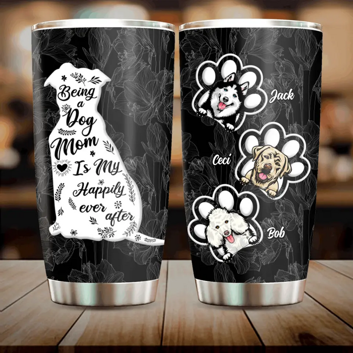 Personalized Dog Tumbler - Gift Idea For Dog Mom - Upto 3 Dogs