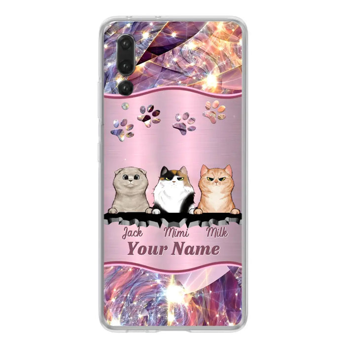 Custom Personalized Cats Phone Case - Gift Idea For Cat Lover - Up to 3  Cats - Cases For Oppo/Xiaomi/Huawei