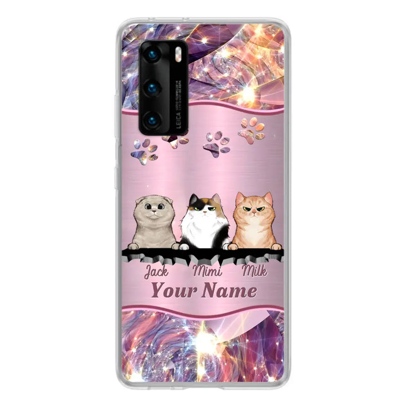 Personalized Cats Phone Case - Gift Idea For Cat Lover - Up to 3  Cats - Cases For Oppo/Xiaomi/Huawei