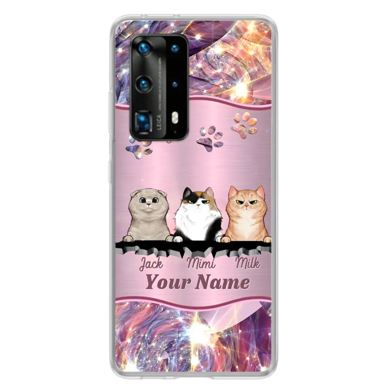 Personalized Cats Phone Case - Gift Idea For Cat Lover - Up to 3  Cats - Cases For Oppo/Xiaomi/Huawei