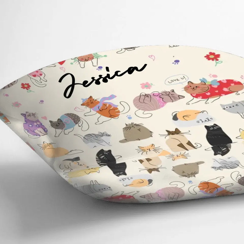 Custom Cat Fleece Throw Blanket/Quilt/Pillow Cover - Gift Idea For Cat Lovers/Owners
