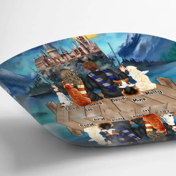 Personalized Girl & Dogs Quilt/Fleece Throw Blanket/Pillow Cover - Gift Idea For Dog Lovers/Owners - Up to 4 Dogs - A Girl And Her Dogs A Bond That Can't Be Broken