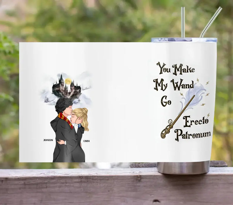 Personalized Couple Tumbler - Gift Idea For Couple - You Make My Wand Go ErectoPatronum
