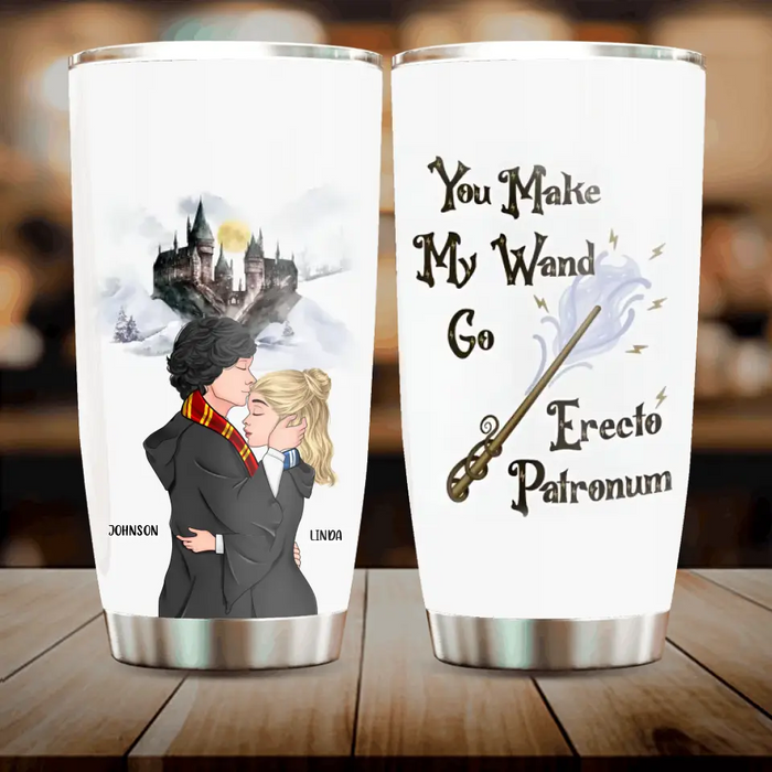 Personalized Couple Tumbler - Gift Idea For Couple - You Make My Wand Go ErectoPatronum