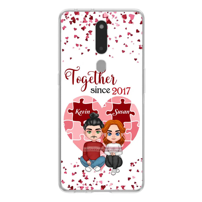 Custom Personalized Couple Phone Case - Gift Idea For Couple/Valentines Day - Together Since 2017 - Case For Oppo/Xiaomi/Huawei