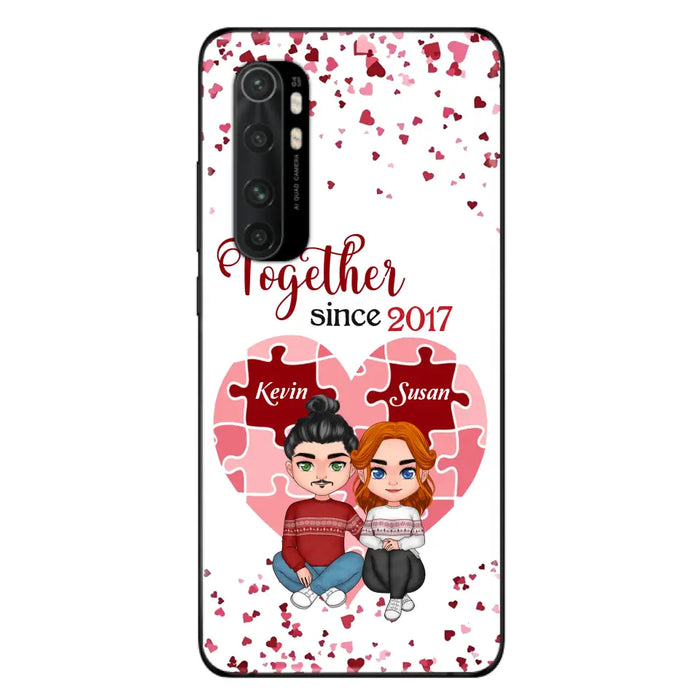 Custom Personalized Couple Phone Case - Gift Idea For Couple/Valentines Day - Together Since 2017 - Case For Oppo/Xiaomi/Huawei