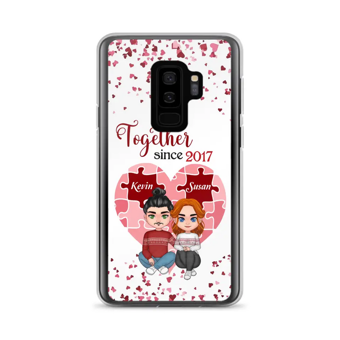 Custom Personalized Couple Phone Case - Gift Idea For Couple/Valentines Day - Together Since 2017 - Case For iPhone/Samsung