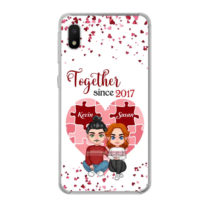 Custom Personalized Couple Phone Case - Gift Idea For Couple/Valentines Day - Together Since 2017 - Case For iPhone/Samsung