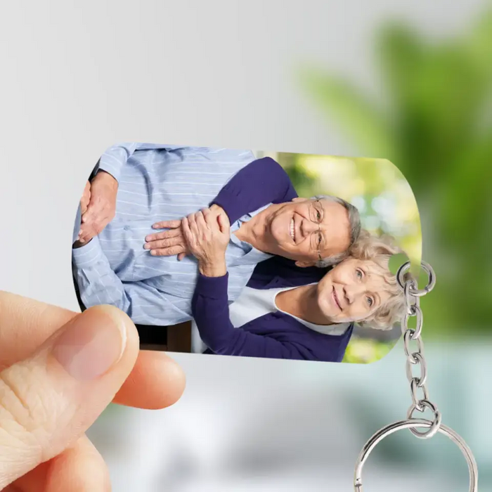 Personalized Photo Keychain, Memorial Gifts, Custom Photo - You & Me We Got This