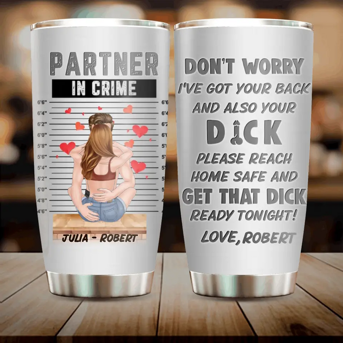 Custom Personalized Couple Tumbler - Gift Idea For Couple/Him/Her/Valentine's Day - Don't Worry I've Got Your Back