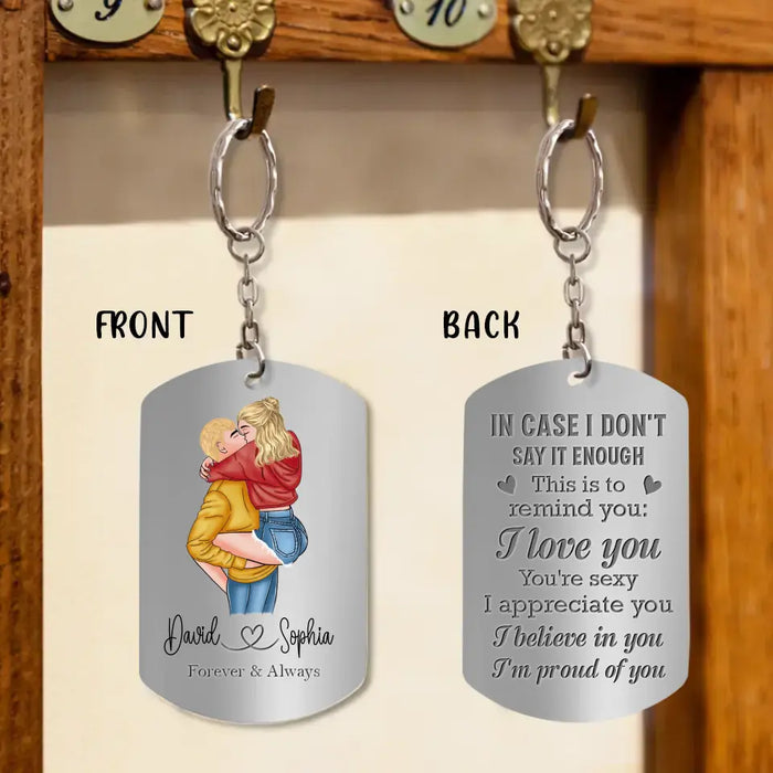 Custom Personalized Couple Aluminum Keychain - 
 Gift Idea For Couple/Valentine's Day - I Love You