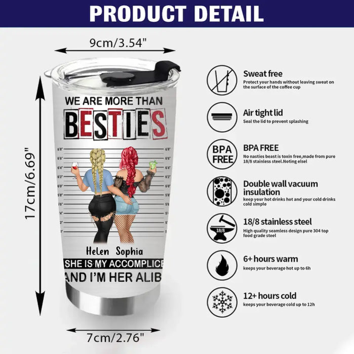 Personalized Besties Tumbler - Gift Idea For Friends/Sisters/Besties - We Are More Than Besties