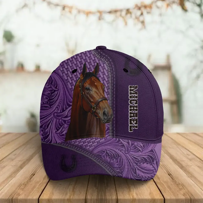 Custom Personalized Horse Cap - Gift Idea For Horse Lover - Upload Photo