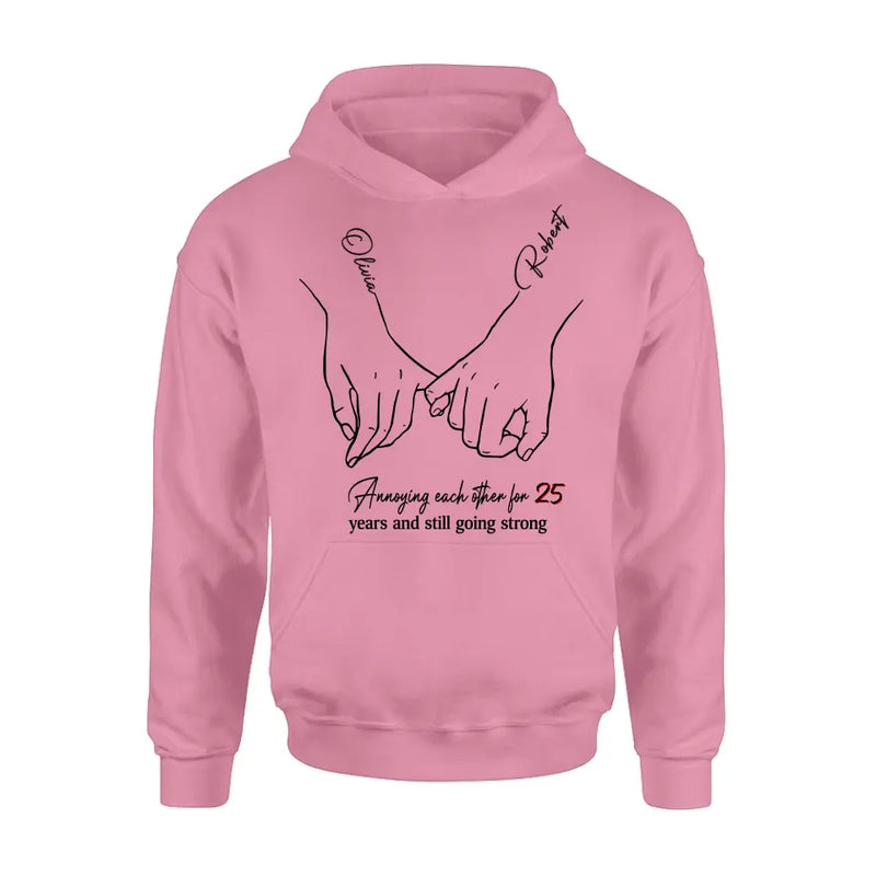 Personalized Couple Shirt/Hoodie - Gift Idea For Couple/Valentine's Day - Annoying Each Other For 25 Years And Still Going Strong