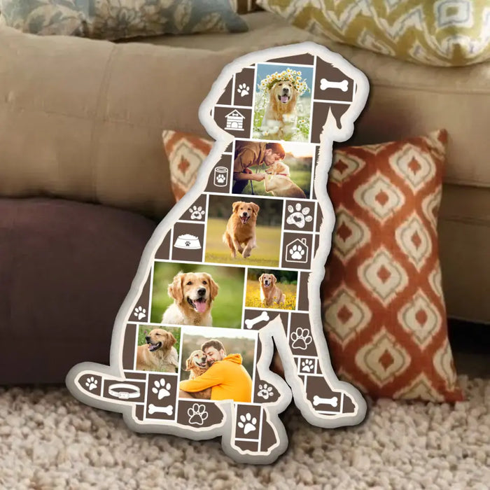 Personalized Dog Photo Collage Custom Shape Pillow Case - Best Gift For Dog Lover