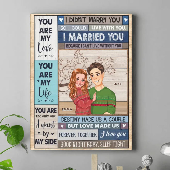 Custom Personalized Couple Canvas - Gift Idea For Couple/ Him/ Her - You Are My Love
