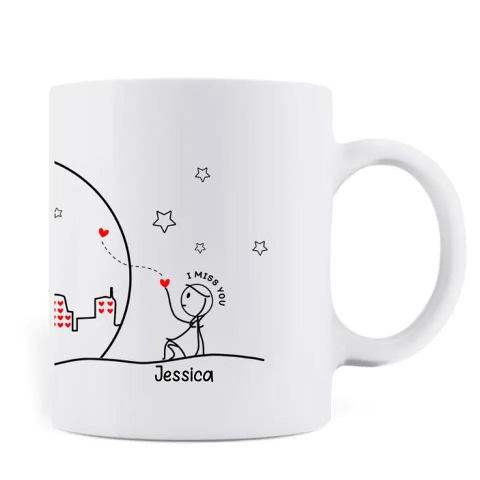 Custom Personalized Couple Coffee Mug - Gift Idea For Couple/Him/Her/Valentine's Day - I Miss You