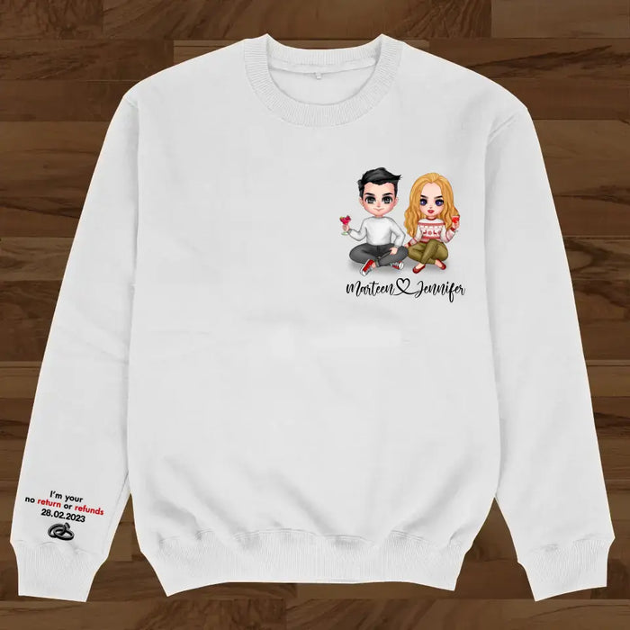 Custom Couple Sweater - Anniversary/ Christmas/ Valentine's Day Gift Idea For Couple/ Him/ Her - I'm Your No Return Or Refunds