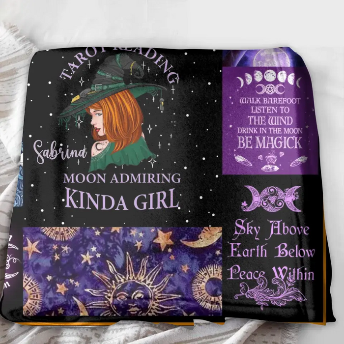 Personalized Witch Quilt/Fleece Throw Blanket - Halloween Gift Idea For Witch Lovers - I Am A Sage Burning