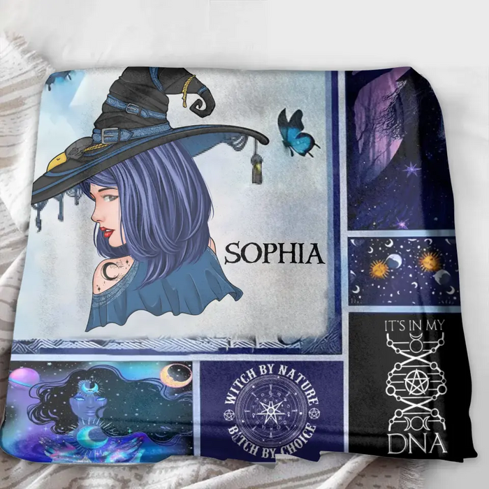 Personalized Witch Quilt/Fleece Throw Blanket - Halloween Gift Idea For Witch Lovers - I Am A Sage Burning  Crystal Collecting
